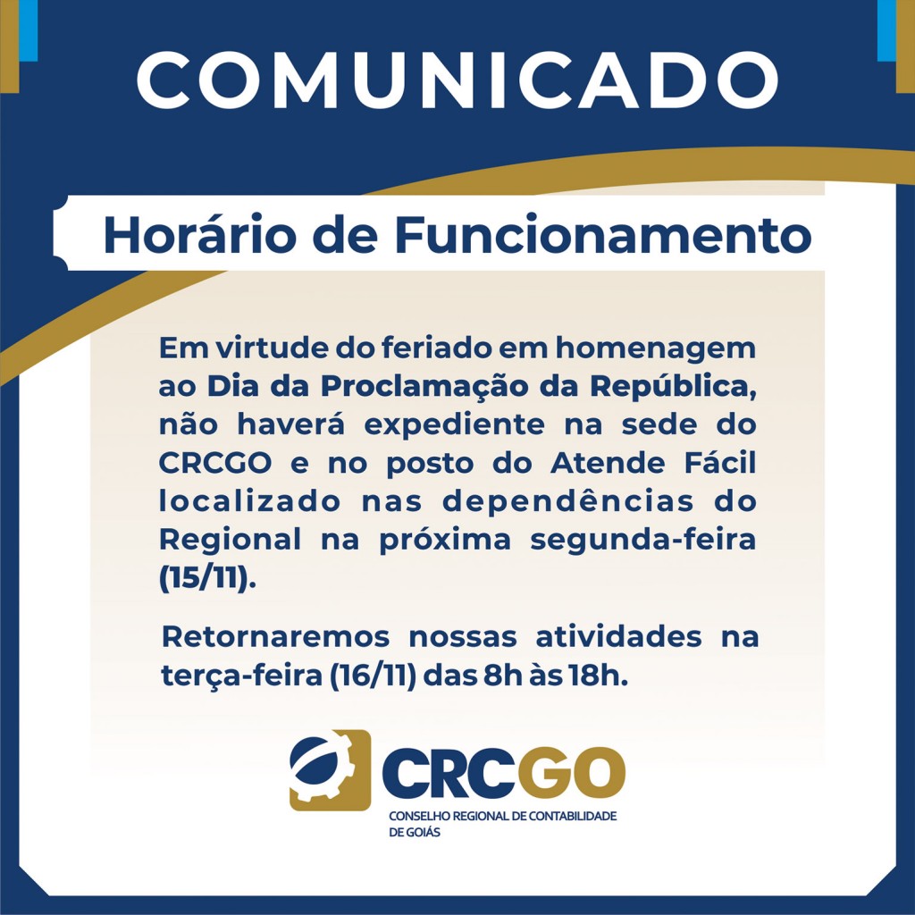 POST-COMUNICADO-FERIADO-PROCLAMACAO REPUBLICA-15-11-21